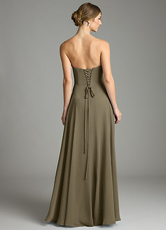 Azazie Ayla Abiti da Damigella Abito A-Line in Chiffon Scollo a Cuore Willow Green image2