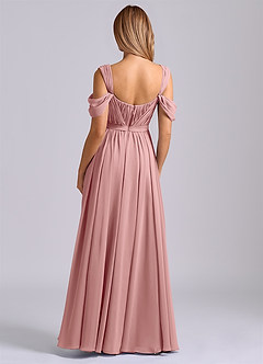 Azazie Koa Final Sale Dusty Rose A-Line Off the Shoulder Chiffon Dress image2