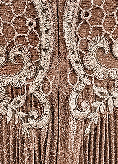 Upstudio Vandalia Mother of the Bride Dresses A-Line V-Neck Shimmer Knit Floor-Length Dress image7