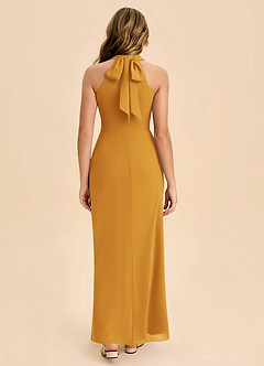 Azazie Doretta Junior Osłona Pofałdowany Szyfon Długość podłogi Młodsza druhna Sukienka image2