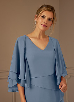 Azazie OHara Mother of the Bride Dresses Twilight A-Line V-Neck Chiffon Dress image6