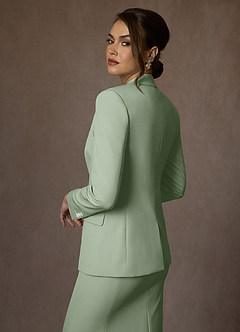 front Kennedy Dusty Sage Structured Stretch Jacket and Dress Suit Set