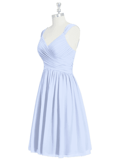 Azazie Angie Brautjungfernkleider A-Linie Korsett Chiffon Kleid Eis image9