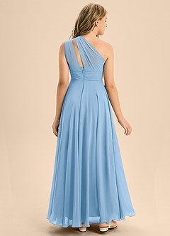 Azazie Charlize Junior Powder Blue A-Line Pleated Chiffon Dress image2