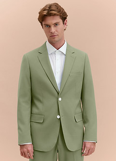 front James Pistachio Structured Stretch Suit Jacket