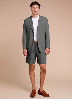 Owen Charcoal Lightweight Tailored Shorts Suit | Suit Sets |Azazie Owen Charcoal Lightweight Tailored Shorts Suit | Suit Sets |Azazie