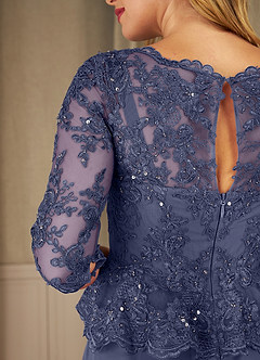 Azazie Averie Mother of the Bride Dresses Stormy A-Line Boatneck Sequins Chiffon Dress image11
