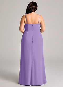 Azazie Maci Bridesmaid Dresses Tahiti Sheath Pleated Chiffon Dress image9