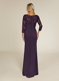 Azazie Alisondra Mother of the Bride Dresses Plum Sheath Scoop Lace Lace Dress image2