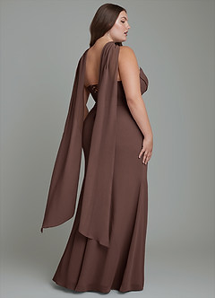 Azazie Sorrel Bridesmaid Dresses Ganache Mermaid Corset Chiffon Dress image14