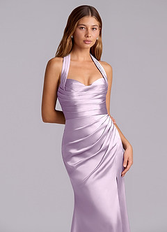 Azazie Destiny Suknie dla druhen Syrena Dekolt w kształcie serca Satyna elastyczna Do ziemi Sukienka image5