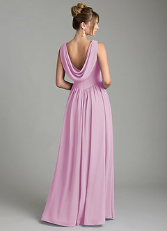Azazie Novi Bridesmaid Dresses Candy Pink A-Line Pleated Chiffon Dress image5