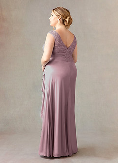 Azazie Edelin Mother of the Bride Dresses Dusty Rose A-Line Sweetheart Neckline Pleated Mesh Dress image11