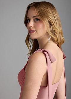 Azazie Lizet Bridesmaid Dresses Dusty Rose A-Line Sweetheart Neckline Chiffon Dress image6