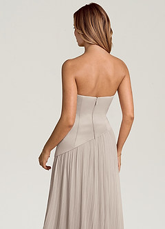 Azazie Tierney Bridesmaid Dresses Frost A-Line Strapless Chiffon Convertible Dress image5