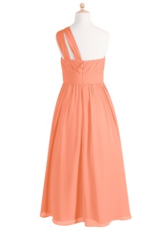 Azazie Molly Junior Sunset A-Line Pleated Chiffon Dress image8