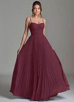 Azazie Catie Bridesmaid Dresses Cabernet A-Line Sweetheart Neckline Chiffon Dress image3