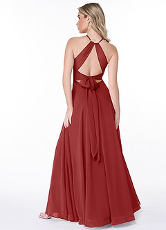 Azazie Evalleen Bridesmaid Dresses A-Line Pleated Chiffon Floor-Length Dress image7