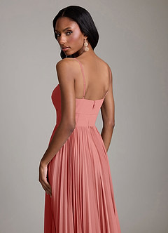 Azazie Akiko Brautjungfernkleider A-Linie Herzausschnitt Chiffon Kleid Antike Rose image6