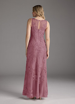 Azazie Whilhelmina Mother of the Bride Dresses Vintage Mauve Mermaid Lace Chiffon Dress image8