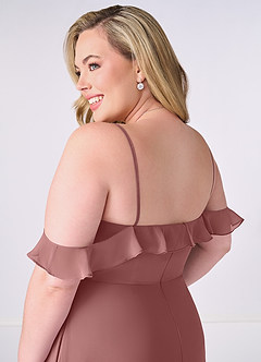 Barbie ♥ Azazie Final Sale Desert Rose A-Line Off the Shoulder Chiffon Convertible Dress image12