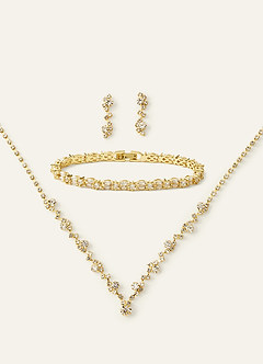 front Starlit Cluster Three-Piece Jewelry Set