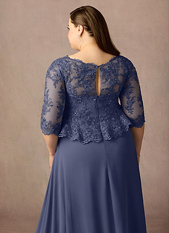 Azazie Averie Mother of the Bride Dresses Stormy A-Line Boatneck Sequins Chiffon Dress image19
