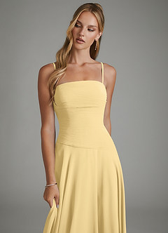 Azazie Layla Bridesmaid Dresses Butter A-Line Strapless Chiffon Dress image5