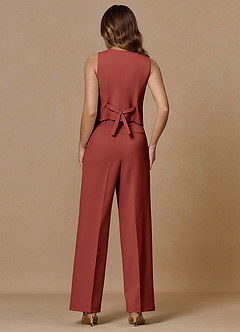 front Rowan Terracotta Refined Weave Performance vest