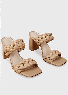 front Double Braided High Heel Sandals
