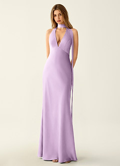 Wrenllien Frostiges Flieder Robe de bal en satin image5