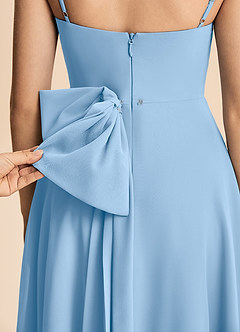Azazie Bear Junior Powder Blue A-Line Pleated Chiffon Dress image8