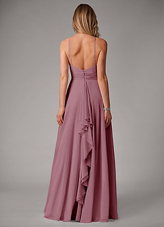 Azazie Amalia Bridesmaid Dresses Vintage Mauve A-Line Pleated Chiffon Dress image6