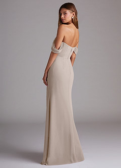 Azazie Saige Bridesmaid Dresses Frost A-Line Off the Shoulder Chiffon Convertible Dress image8