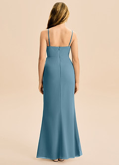 Azazie Buzzy Junior Bermuda Sheath Pleated Chiffon Dress image5