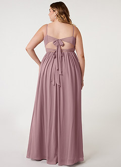 Azazie Zeya Bridesmaid Dresses Dusty Rose A-Line V-Neck Pleated Chiffon Dress image7