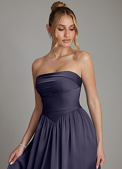 Azazie Zena Bridesmaid Dresses Stormy A-Line Strapless Stretch Satin Dress image3