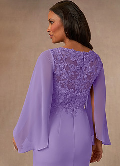 Azazie Perry Mother of the Bride Dresses Tahiti Mermaid V-Neck Lace Chiffon Dress image4