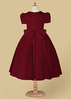 Azazie Anirra Flower Girl Klänningar Klänning Balklänning i Matt satäng Plisserad image6