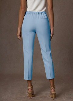 front Kennedy Bleu Ciel Pantalon habillé structuré et extensible