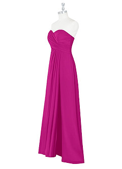 Azazie Arabella Allure Bridesmaid Dresses Fuchsia A-Line Sweetheart Neckline Chiffon Convertible Dress image9