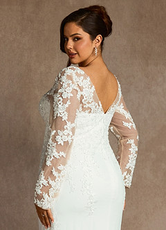 Azazie Nylah Final Sale Diamond White A-Line Sequins Tulle Dress image14