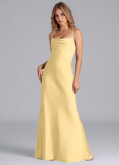 Azazie Seema Bridesmaid Dresses Butter Mermaid Corset Stretch Satin Dress image3