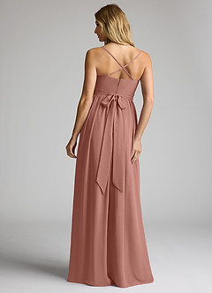 Azazie Llana Maternity Bridesmaid Dresses A-Line Chiffon Floor-Length Dress image2