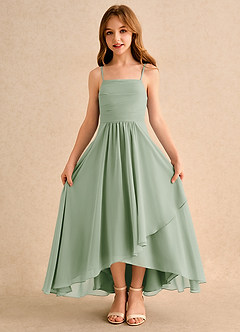 Azazie Twilight Dance Junior Formal Flower Girl Klänningar Klä A-Line i Chiffong Plisserad image6