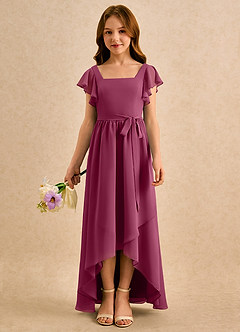 Azazie Milly Girls Formal Flower Girl Klänningar Klä A-Line i Chiffong Plisserad image3