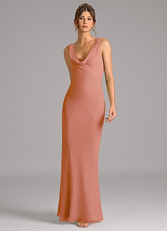 Azazie Rylina Bridesmaid Dresses MAI TAI Mermaid Pleated Chiffon Dress image3
