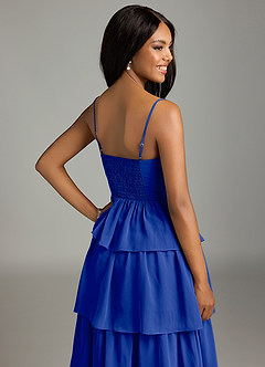 Azazie Kaiden Bridesmaid Dresses Royal Blue A-Line Sweetheart Neckline Chiffon Dress image7