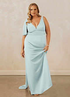 Christian Siriano Bridal for Azazie 1011 Robes de demoiselle d'honneur Robe Sirène en Satin extensible Arc Brume image16