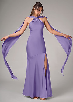 Azazie Kinsley Brautjungfernkleider Meerjungfrau-Linie Seitliche Cut-Outs Stretch-Satin Kleid Tahiti image2